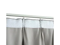 Cortinas opacas con ganchos 2 unidades 140x245 cm ES588868 Gris Sale