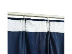 Cortinas opacas ganchos 2 pzas terciopelo oscuro 140x225cm ES142189 Azul Hot