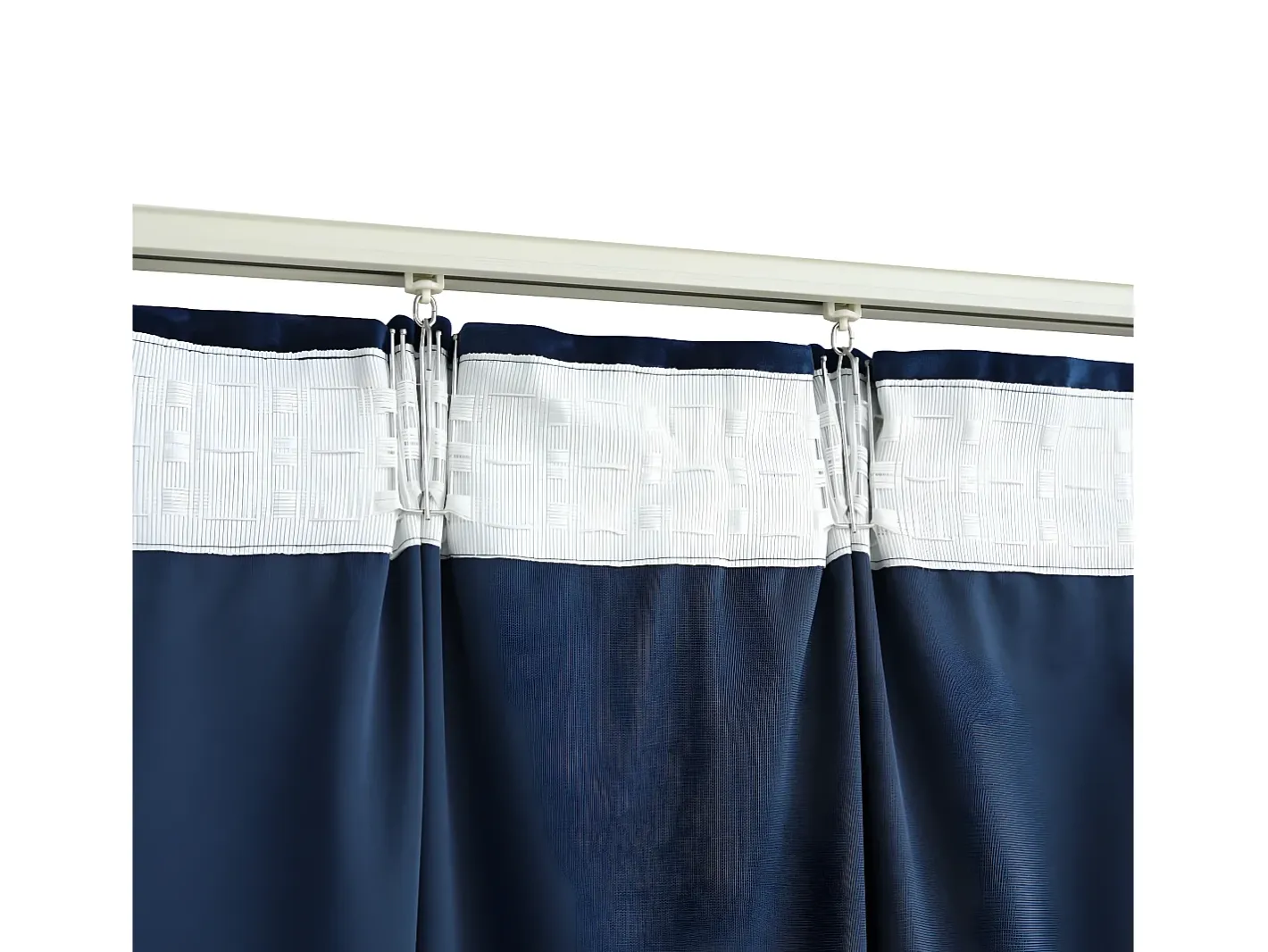 Cortinas opacas ganchos 2 pzas terciopelo oscuro 140x225cm ES142189 Azul Hot