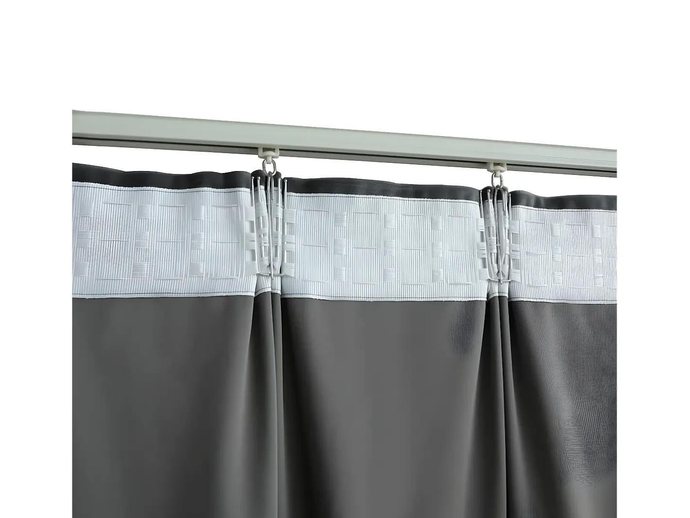 Cortinas opacas y ganchos 2 pzas terciopelo antracita 140x225cm ES514853 Gris antracita Outlet