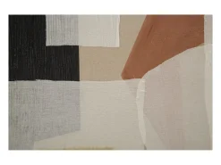Cuadro abstracto pintado en lienzo estilo boho chic 100x80 cm Seyla Multicolor Outlet