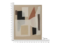Cuadro abstracto pintado en lienzo estilo boho chic 100x80 cm Seyla Multicolor Outlet