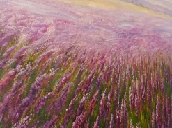Clearance MCW Cuadro al óleo campo de flores pintado a mano Multicolor