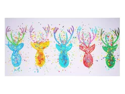 MCW Cuadro al óleo Ciervo II pintado a mano Multicolor Best