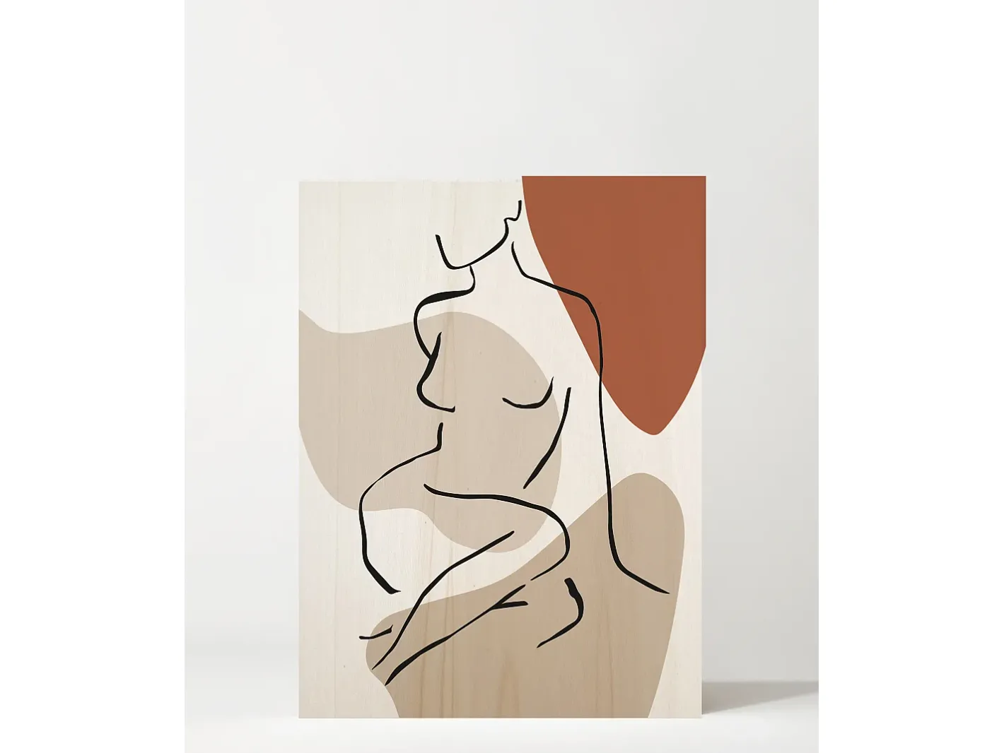 DECOWOOD Cuadro-Cuadro de madera Body I Multicolor