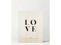 DECOWOOD Cuadro-Cuadro de madera Love definition Beige