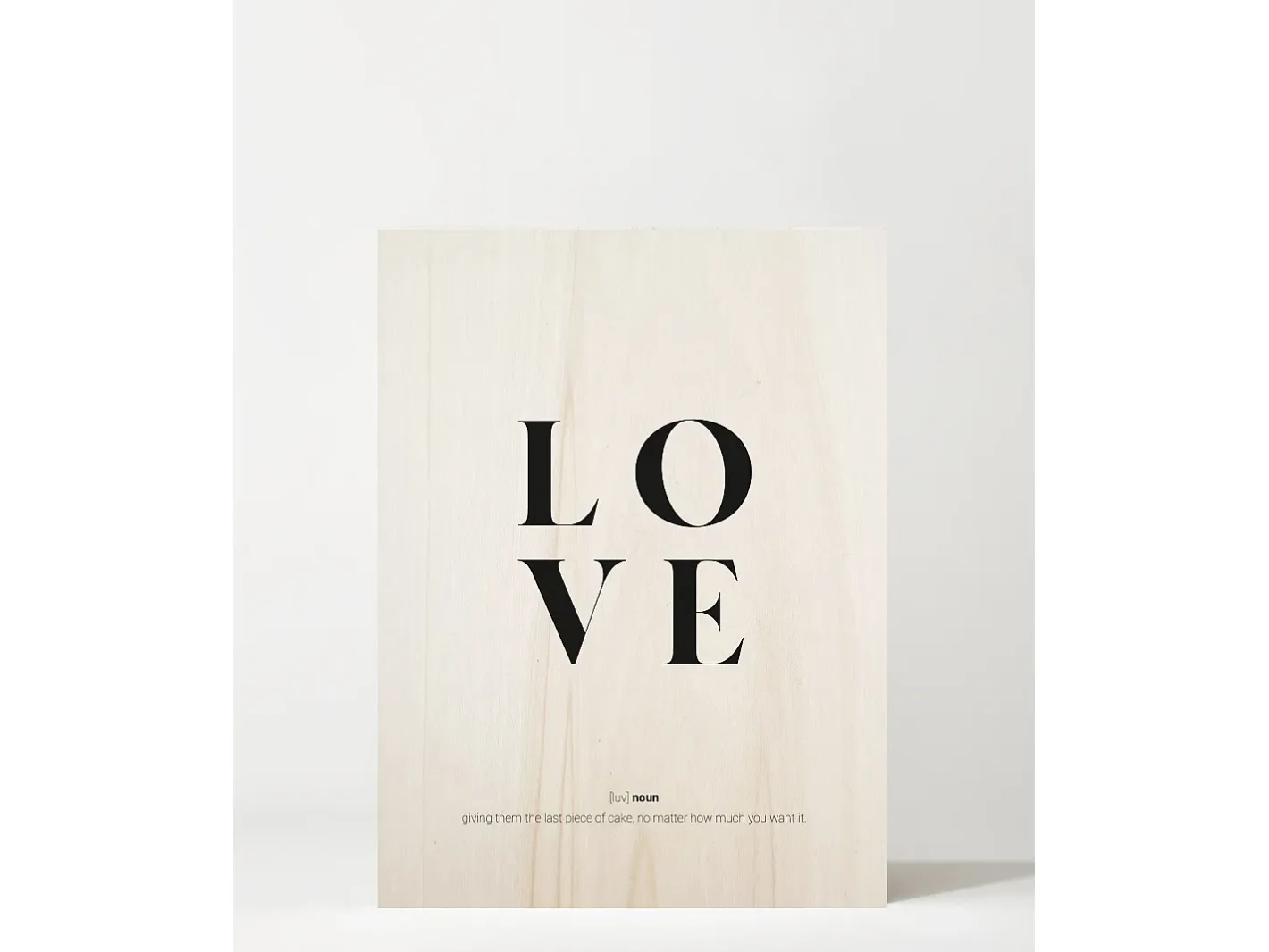 DECOWOOD Cuadro-Cuadro de madera Love definition Beige