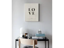 DECOWOOD Cuadro-Cuadro de madera Love definition Beige