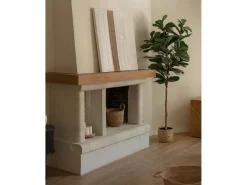 Sale DECOWOOD Cuadro decorativo sobre lienzo de algodón con marco de madera blanco pintado artesanalmente con pintura al oleo de 100x150cm - TESA - Multicolor