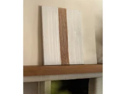 Sale DECOWOOD Cuadro decorativo sobre lienzo de algodón con marco de madera blanco pintado artesanalmente con pintura al oleo de 100x150cm - TESA - Multicolor