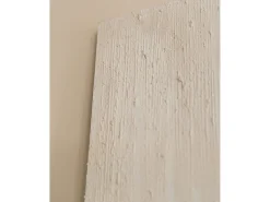 DECOWOOD Cuadro decorativo sobre lienzo de algodón con marco de madera blanco pintado artesanalmente con pintura al oleo de 80x100cm - ADRIANA - Beige Clearance