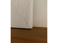 DECOWOOD Cuadro decorativo sobre lienzo de algodón con marco de madera blanco pintado artesanalmente con pintura al oleo de 80x100cm - ADRIANA - Beige Clearance