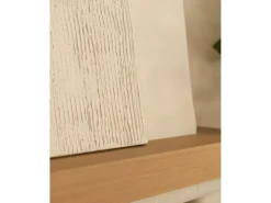 Hot DECOWOOD Cuadro decorativo sobre lienzo de lino con marco de madera marrón oscuro pintado artesanalmente con pintura al oleo de 100x150cm - MARLENE - Multicolor