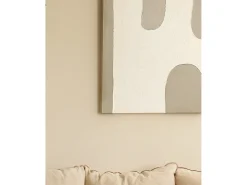 DECOWOOD Cuadro decorativo sobre lienzo de algodón con marco de madera marrón oscuro pintado artesanalmente con pintura al oleo de 60x80cm - KIKA - Multicolor Outlet