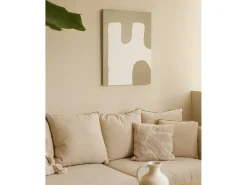 DECOWOOD Cuadro decorativo sobre lienzo de algodón pintado artesanalmente con pintura al oleo sin marco de 60x80cm - KIKA - Multicolor Best