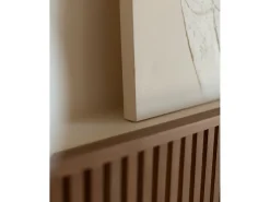 DECOWOOD Cuadro decorativo sobre lienzo de algodón con marco de madera marrón claro pintado artesanalmente con pintura al oleo de 100x150cm - LEO - Beige Outlet