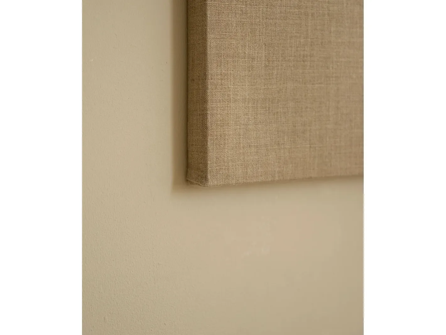 Clearance DECOWOOD Cuadro decorativo sobre lienzo de lino con marco de madera marrón claro pintado artesanalmente con pintura al oleo de 100x150cm - MAYA - Multicolor
