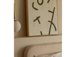 Outlet DECOWOOD Cuadro decorativo sobre lienzo de algodón pintado artesanalmente con pintura al oleo sin marco de 100x150cm - VIRGINIA - Multicolor