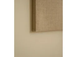 New DECOWOOD Cuadro decorativo sobre lienzo de lino con marco de madera marrón claro pintado artesanalmente con pintura al oleo de 80x100cm - NIMBA - Multicolor