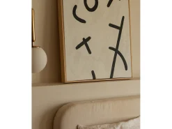 Sale DECOWOOD Cuadro decorativo sobre lienzo de algodón con marco de madera marrón claro pintado artesanalmente con pintura al oleo de 60x80cm - VIRGINIA - Multicolor
