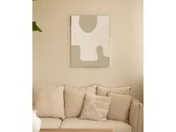 New DECOWOOD Cuadro decorativo sobre lienzo de algodón con marco de madera marrón oscuro pintado artesanalmente con pintura al oleo de 60x80cm - VARO - Multicolor