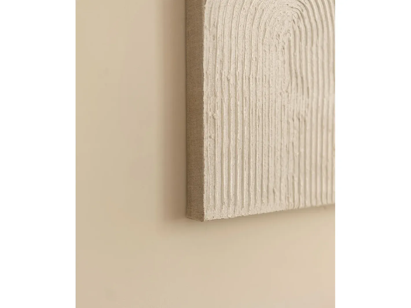 DECOWOOD Cuadro decorativo sobre lienzo de lino con marco de madera marrón claro pintado artesanalmente con pintura al oleo de 100x150cm - NIKI - Multicolor Sale