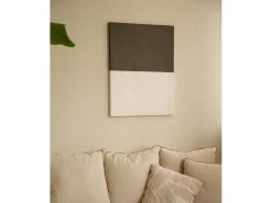 DECOWOOD Cuadro decorativo sobre lienzo de algodón con marco de madera blanco pintado artesanalmente con pintura al oleo de 100x150cm - MARINA - Multicolor Hot