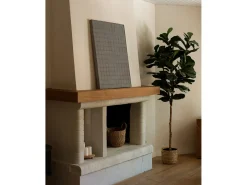 Clearance DECOWOOD Cuadro decorativo sobre lienzo de algodón pintado artesanalmente con pintura al oleo sin marco de 80x100cm - JAN - Marru00f3n