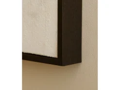 Hot DECOWOOD Cuadro decorativo sobre lienzo de lino con marco de madera marrón oscuro pintado artesanalmente con pintura al oleo de 60x80cm - NIKI - Multicolor