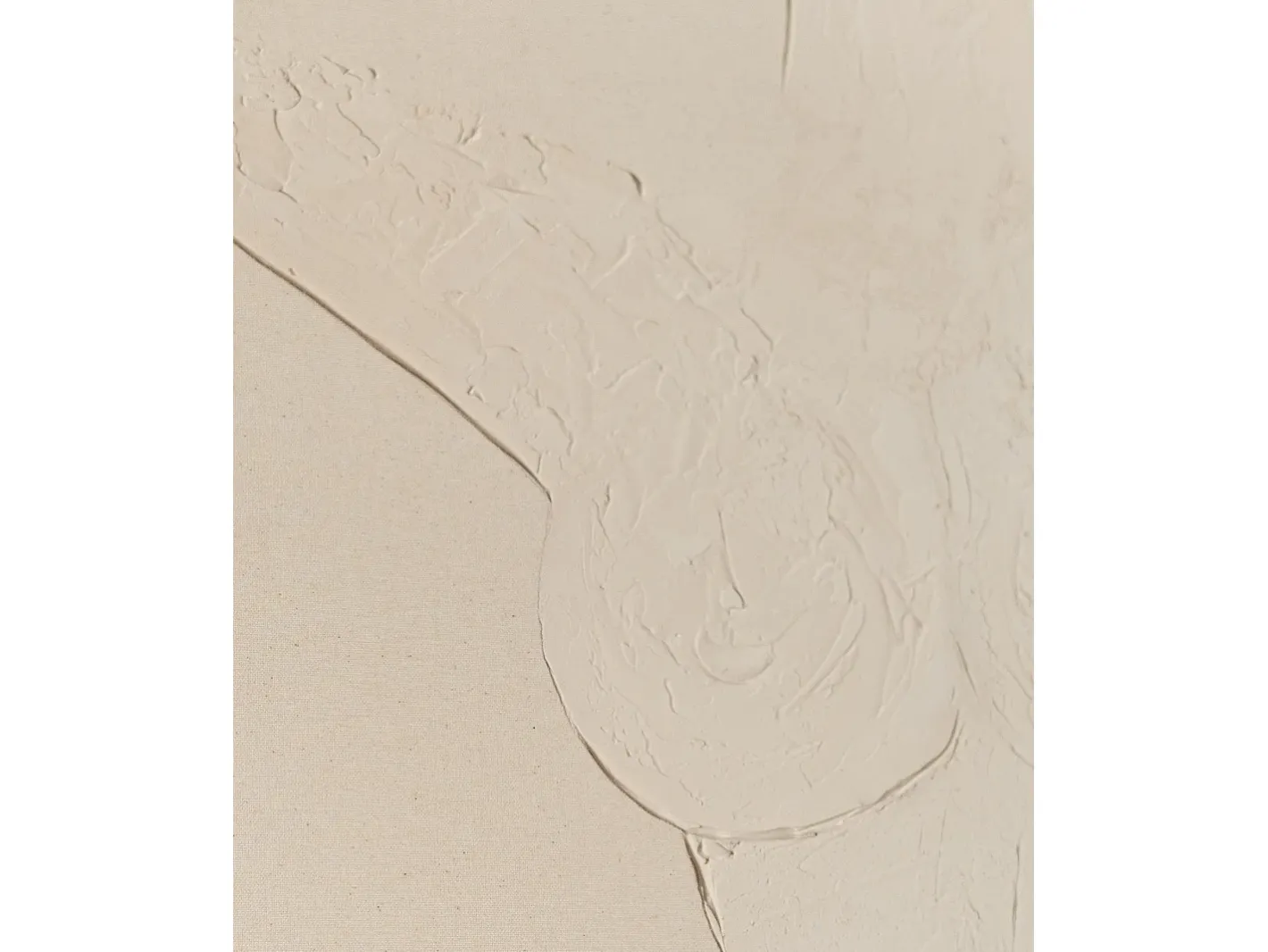DECOWOOD Cuadro decorativo sobre lienzo de algodón pintado artesanalmente con pintura al oleo sin marco de 60x80cm - GALA - Beige New