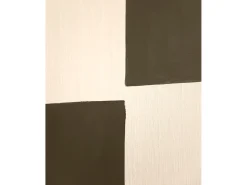 DECOWOOD Cuadro decorativo sobre lienzo de algodón con marco de madera blanco pintado artesanalmente con pintura al oleo de 100x150cm - PRISMA - Multicolor