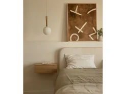 Best DECOWOOD Cuadro decorativo sobre lienzo de algodón con marco de madera blanco pintado artesanalmente con pintura al oleo de 80x100cm - SILVANA - Multicolor