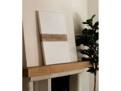 DECOWOOD Cuadro decorativo sobre lienzo de algodón con marco de madera negro pintado artesanalmente con pintura al oleo de 100x150cm - BRISA - Multicolor Discount