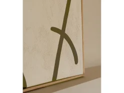 New DECOWOOD Cuadro decorativo sobre lienzo de algodón con marco de madera negro pintado artesanalmente con pintura al oleo de 80x100cm - VIRGINIA - Multicolor