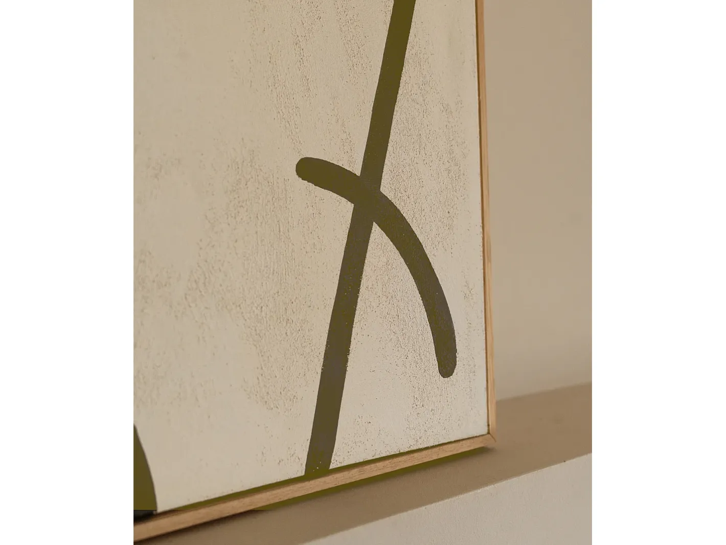 New DECOWOOD Cuadro decorativo sobre lienzo de algodón con marco de madera negro pintado artesanalmente con pintura al oleo de 80x100cm - VIRGINIA - Multicolor