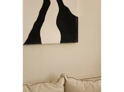 DECOWOOD Cuadro decorativo sobre lienzo de algodón con marco de madera blanco pintado artesanalmente con pintura al oleo de 80x100cm - KUSAMA - Multicolor Discount