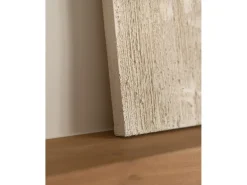 Clearance DECOWOOD Cuadro decorativo sobre lienzo de algodón con marco de madera marrón oscuro pintado artesanalmente con pintura al oleo de 100x150cm - DEVA - Beige