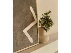 DECOWOOD Cuadro decorativo sobre lienzo de algodón con marco de madera marrón claro pintado artesanalmente con pintura al oleo de 100x150cm - SILVANA - Multicolor Clearance