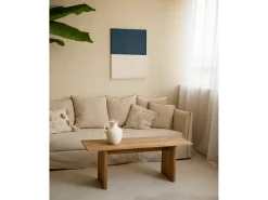 New DECOWOOD Cuadro decorativo sobre lienzo de algodón pintado artesanalmente con pintura al oleo sin marco de 80x100cm - MARINA - Multicolor