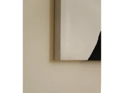 DECOWOOD Cuadro decorativo sobre lienzo de algodón con marco de madera blanco pintado artesanalmente con pintura al oleo de 60x80cm - KUSAMA - Multicolor Hot