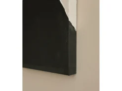 Clearance DECOWOOD Cuadro decorativo sobre lienzo de algodón con marco de madera marrón oscuro pintado artesanalmente con pintura al oleo de 60x80cm - KIKA - Multicolor