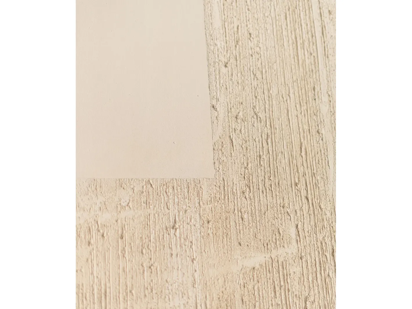 Online DECOWOOD Cuadro decorativo sobre lienzo de algodón con marco de madera blanco pintado artesanalmente con pintura al oleo de 100x150cm - DEVA - Beige