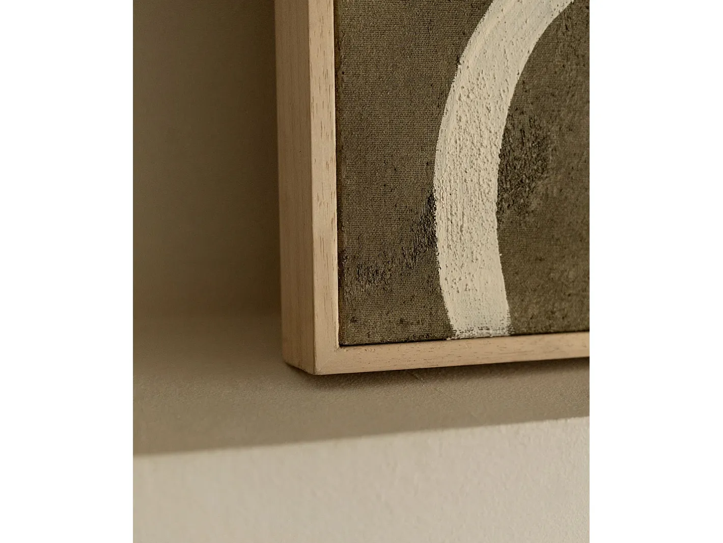 Discount DECOWOOD Cuadro decorativo sobre lienzo de algodón con marco de madera marrón oscuro pintado artesanalmente con pintura al oleo de 60x80cm - SILVANA - Multicolor