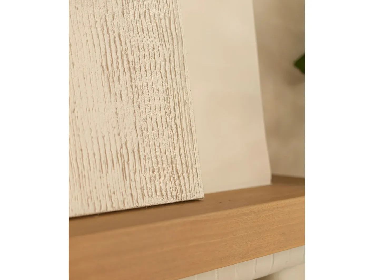 DECOWOOD Cuadro decorativo sobre lienzo de lino con marco de madera marrón claro pintado artesanalmente con pintura al oleo de 60x80cm - MARLENE - Multicolor Clearance