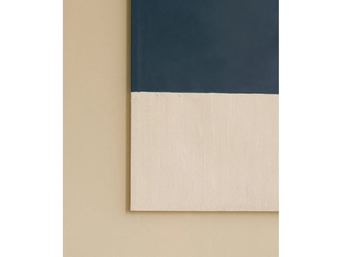 DECOWOOD Cuadro decorativo sobre lienzo de algodón con marco de madera marrón oscuro pintado artesanalmente con pintura al oleo de 100x150cm - MARINA - Multicolor Clearance