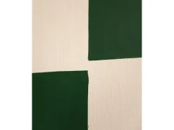 Clearance DECOWOOD Cuadro decorativo sobre lienzo de algodón con marco de madera marrón oscuro pintado artesanalmente con pintura al oleo de 80x100cm - PRISMA - Multicolor