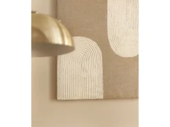 Best DECOWOOD Cuadro decorativo sobre lienzo de lino con marco de madera negro pintado artesanalmente con pintura al oleo de 100x150cm - NIKI - Multicolor