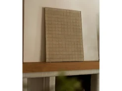Sale DECOWOOD Cuadro decorativo sobre lienzo de algodón con marco de madera negro pintado artesanalmente con pintura al oleo de 80x100cm - JAN - Dorado