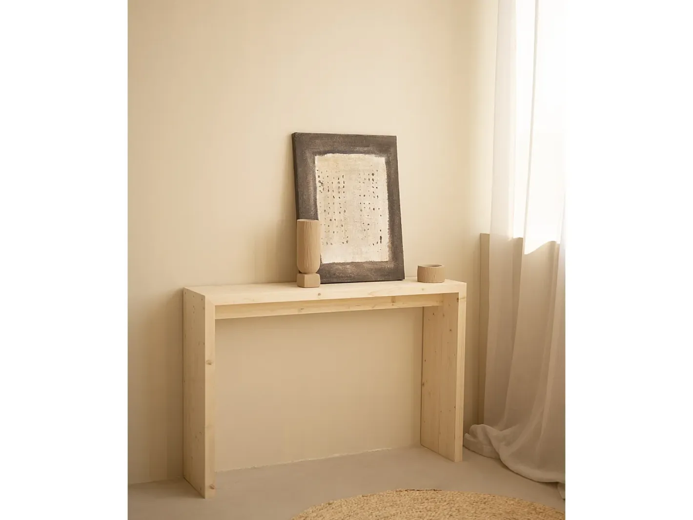 DECOWOOD Cuadro decorativo sobre lienzo de algodón pintado artesanalmente con pintura al oleo sin marco de 60x80cm - GAIA - Multicolor Discount