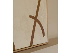 New DECOWOOD Cuadro decorativo sobre lienzo de algodón con marco de madera negro pintado artesanalmente con pintura al oleo de 80x100cm - VIRGINIA - Multicolor